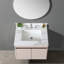 Comptoir de meuble-lavabo blanc 31 pouces avec dosseret de 4 pouces - Finition veinée rectangulaire et 4 po