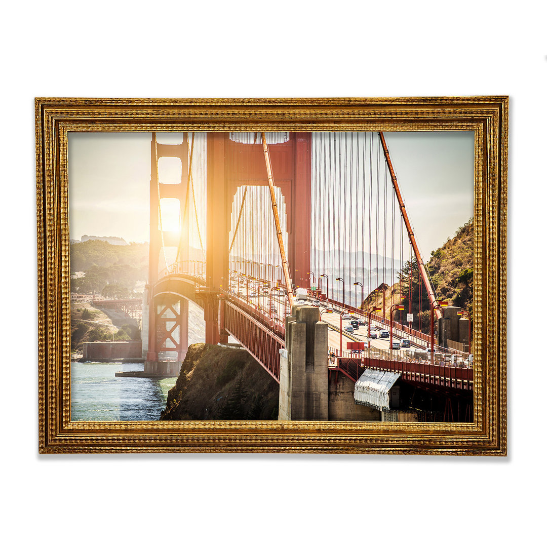 Sonnenaufgang über der Golden Gate Bridge - Einzelne Bilderrahmen Kunstdrucke