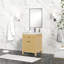 Ensemble de meuble-lavabo autoportant 24 po en chêne classique avec plateau en quartz blanc Tauté