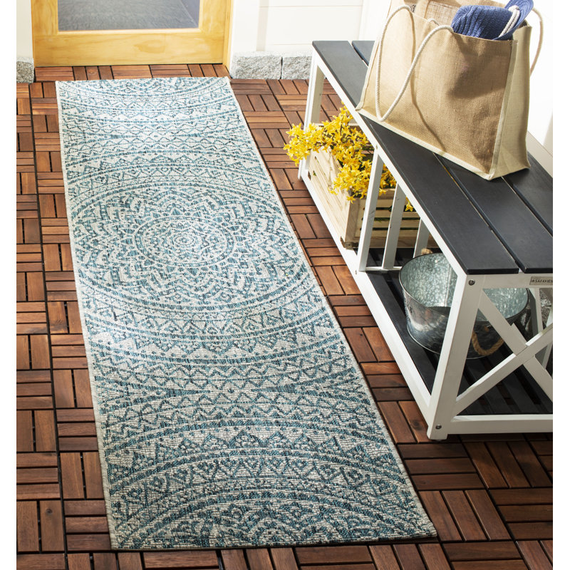 Amedee Performance Floral Indoor/Outdoor Area Rug, Runner 2'3" x 14'