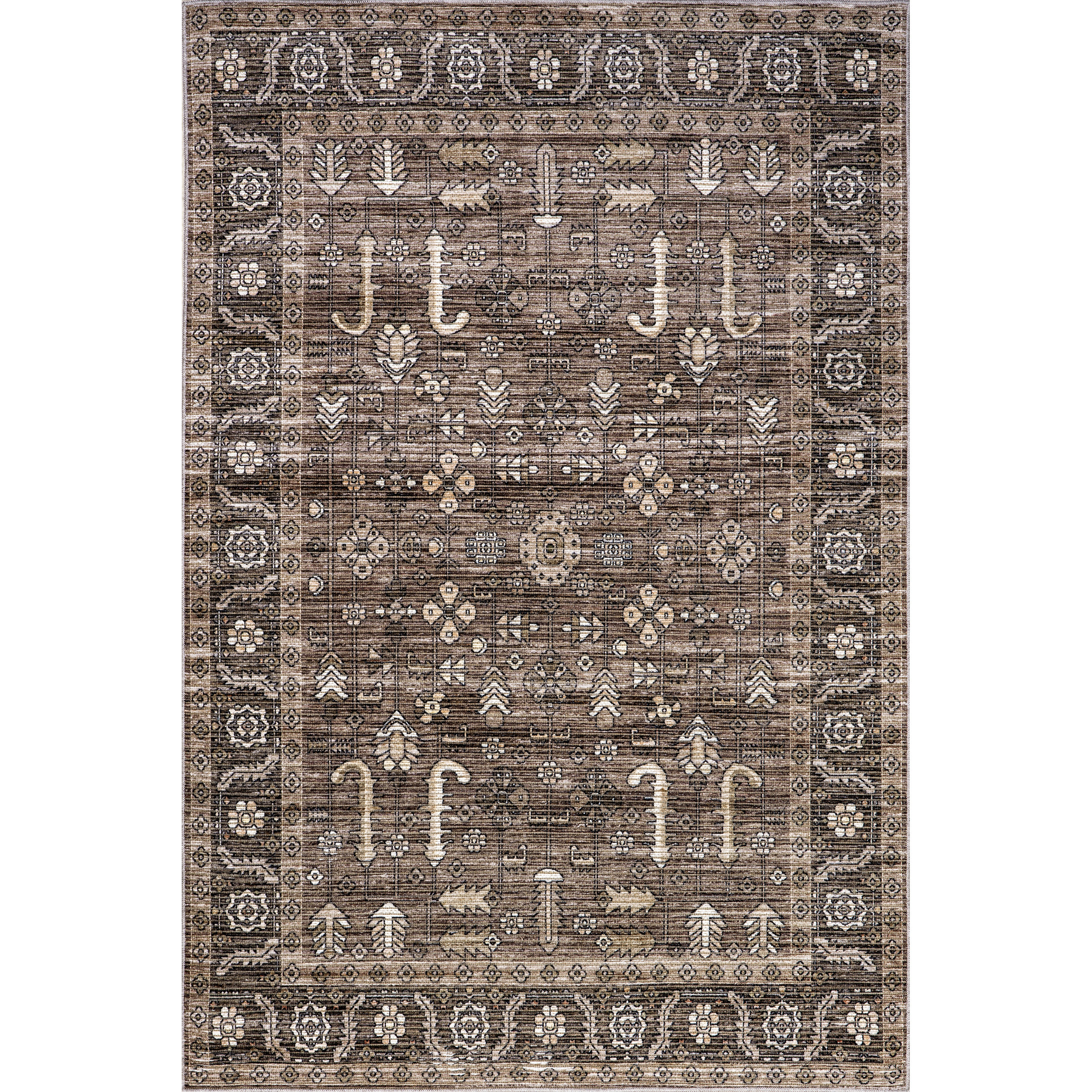 Bungalow Rose Redwood Vintage Machine Washable Area Rug | Wayfair