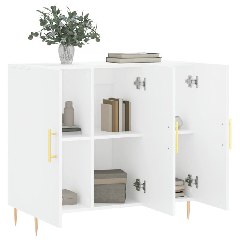 Birgit Iron 3 - Door Rectangle Accent Cabinet, White