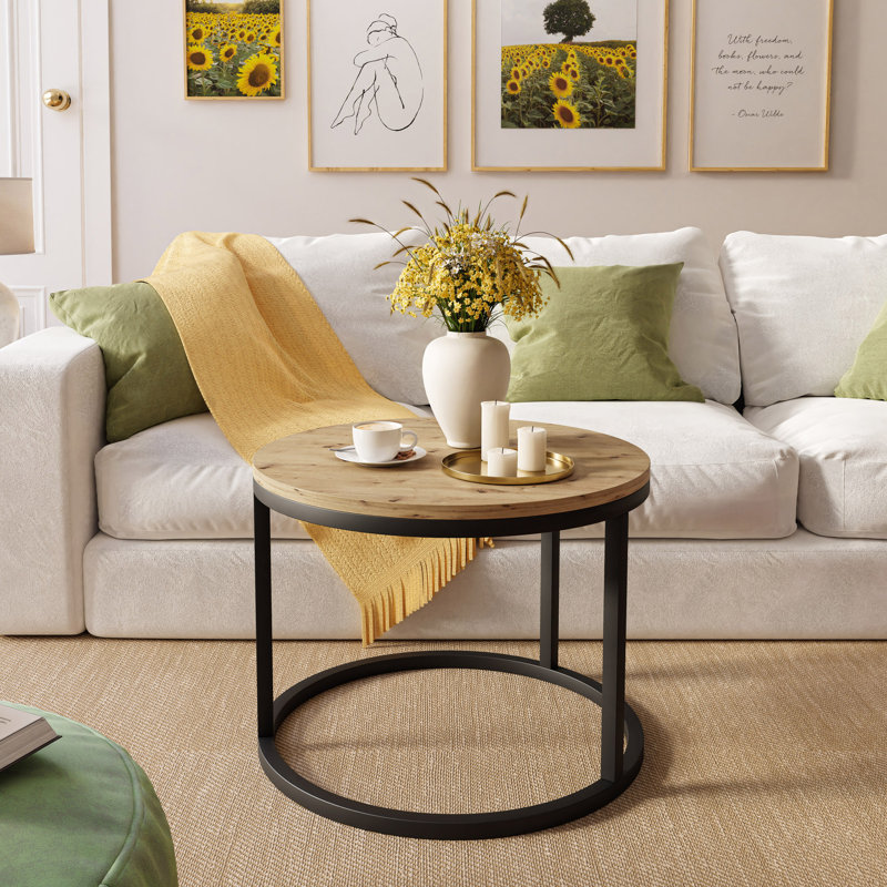Candance Frame Coffee Table, Artisan Oak, Black