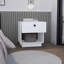 White 1-Drawer Nightstand With Open Lower Shelf, End Table And Side Bedside Storage Cabinet