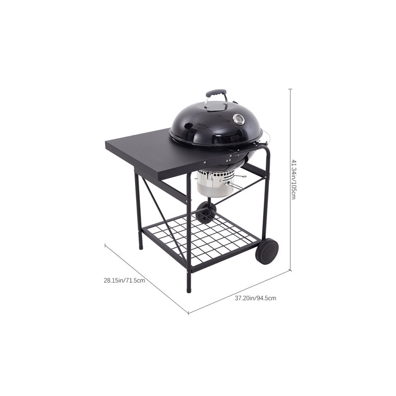 Dakota Fields 94.5cm W Kettle Charcoal Grill