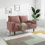 Canapé Masterson moderne, canapé en velours de 58 pouces pour le salon, coussins à ressorts, coussins modernes à assemblage facile avec coussin décoratif pour petits espaces-357766205