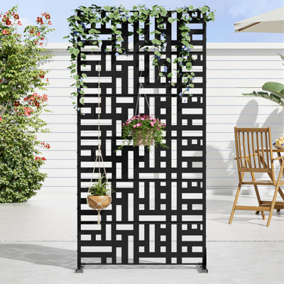Metal Outdoor Garden Privacy Screen Fence Panel by Dovelina