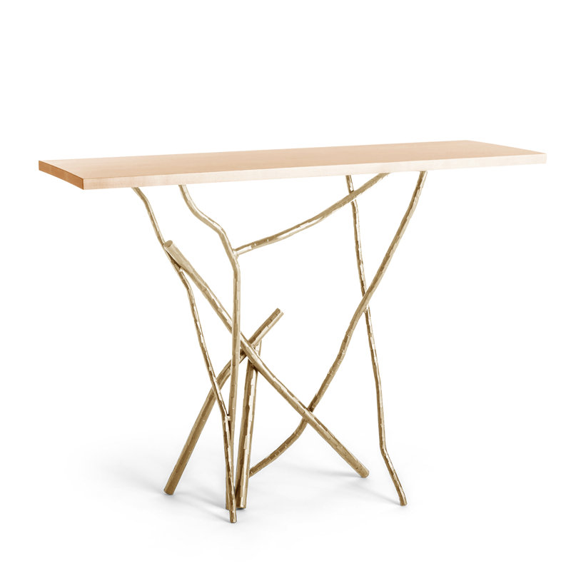 Brindille 46" Console Table, Natural, Brass