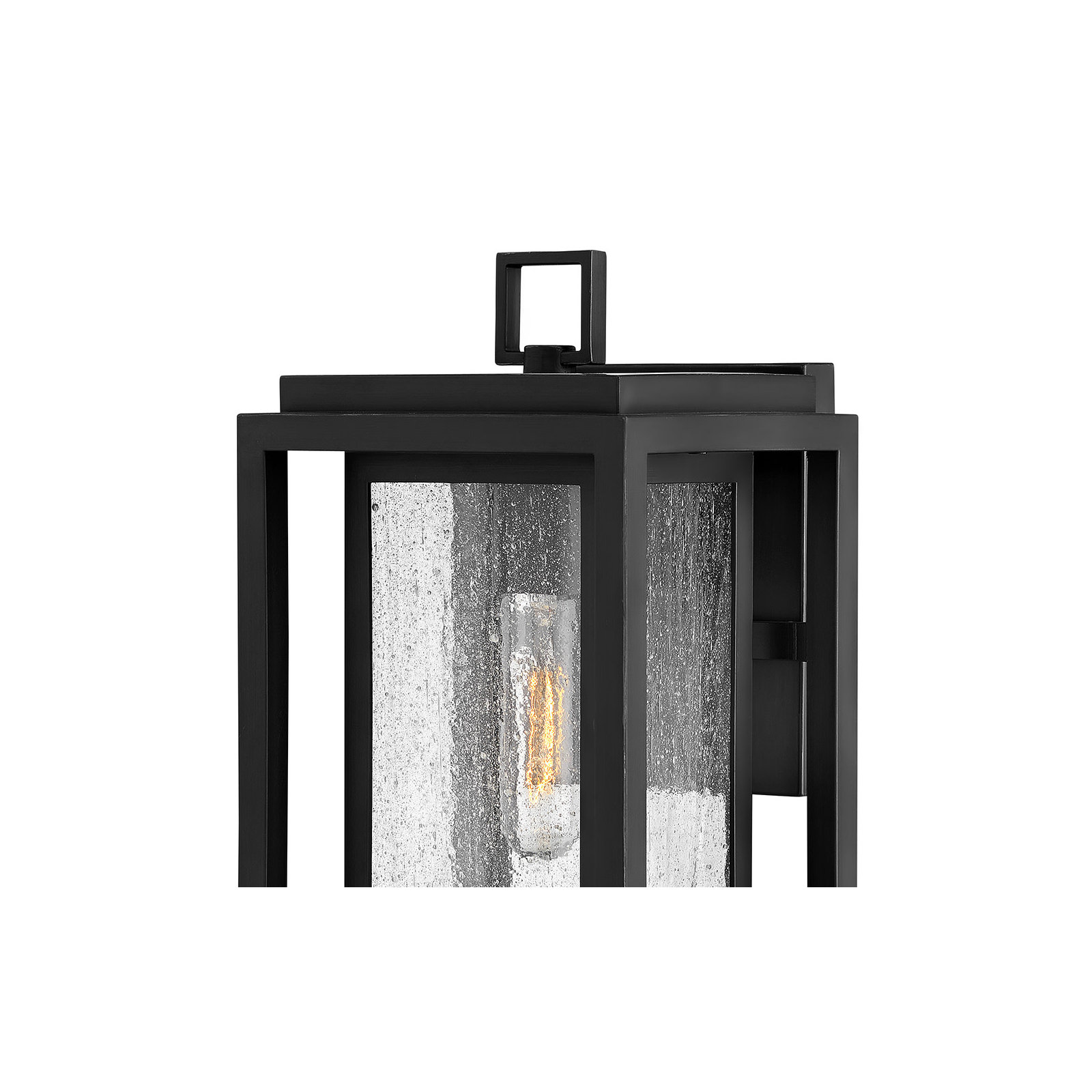 Gammett Outdoor Wall Mount Lantern with Anti-Fade Finish, 16" H x 7" W x 7" D, Black