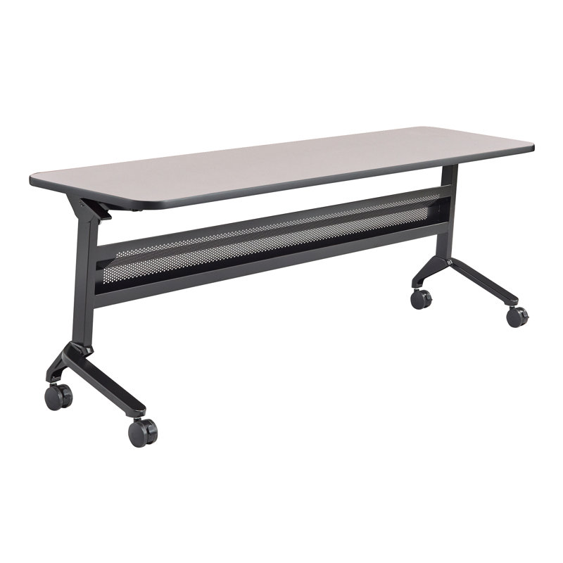 Table de formation Flip-N-Go rectangulaire, LPL, H 29 po x L 48 po x l 18 po, Folkstone, Argent argent