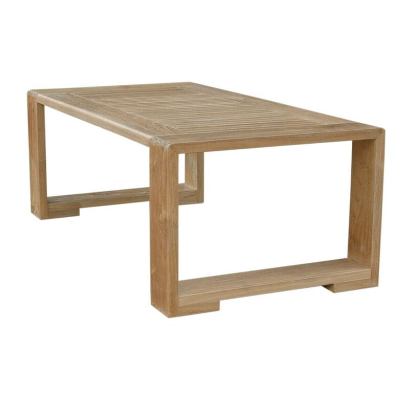 Rosecliff Heights Lochlan Teak Outdoor Coffee Table & Reviews | Wayfair