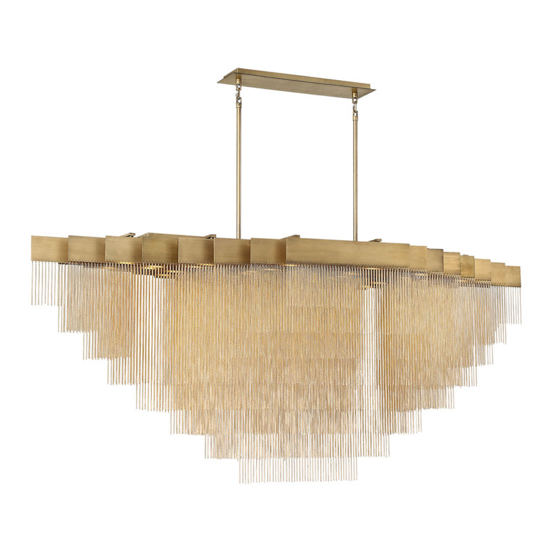 Lustre tambour unique à 28 lumières DEL, Or mat