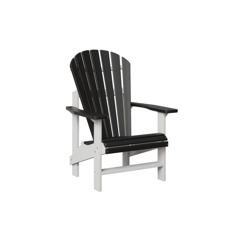 Berlin Gardens Comfo Back Upright Adirondack Chair, Black