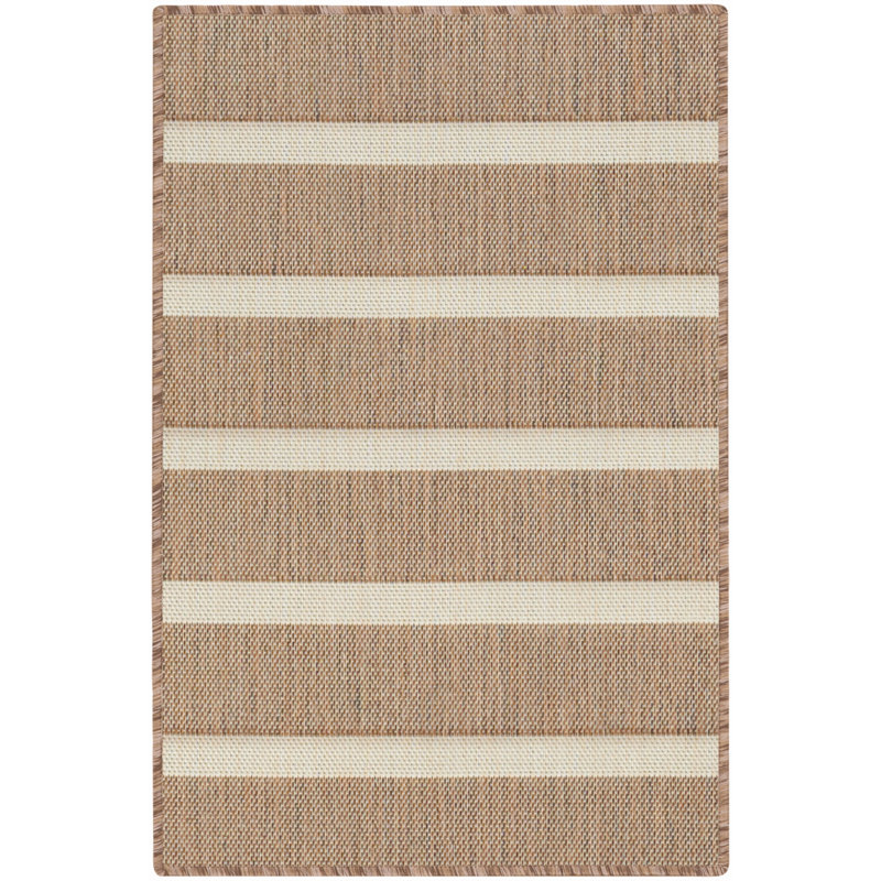 Nourison Positano 3' x 5' Jute Ivory Modern Rug, Jute Ivory, Rectangle 3' x 5'