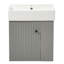 Meuble-lavabo flottant moderne avec lavabo en céramique 21,6 po Mahyar-124298309