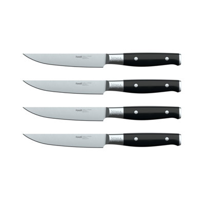 Ninja Foodi Neverdull System 4-piece Steak Knife Set, Premium, German Stainless Steel, Black