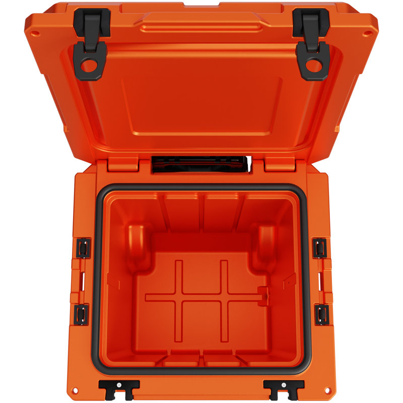 Cubix Outdoors QuadraX 46QT Cooler with wheels - Ember Orange, Orange