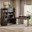 Bureau de direction 72,8 po avec rehausse, table réglable en hauteur de 48 po, station de charge intégrée pour bureau à domicile-752327300