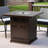 28" Propane Gas Fire Pit Table, 50000 BTU Square Steel Fire Pit For Outside Patio Deck Garden Courtyardbrown