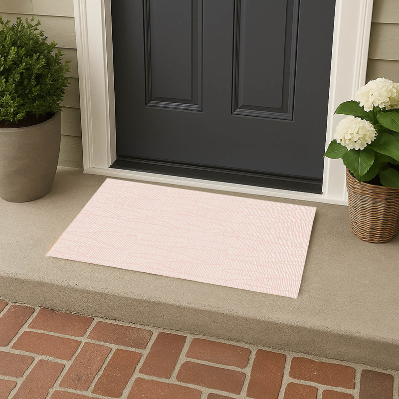Grer Outdoor Doormat, 21" W x 34" L, Pink