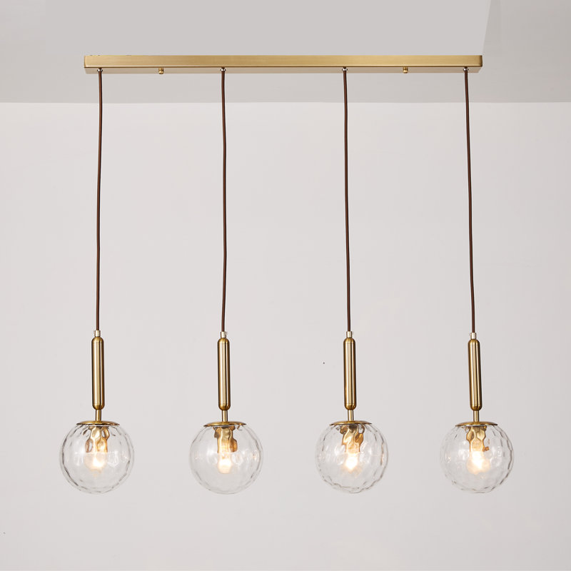 Koba 4 - Light Brushed Brass Kitchen Island Pendant