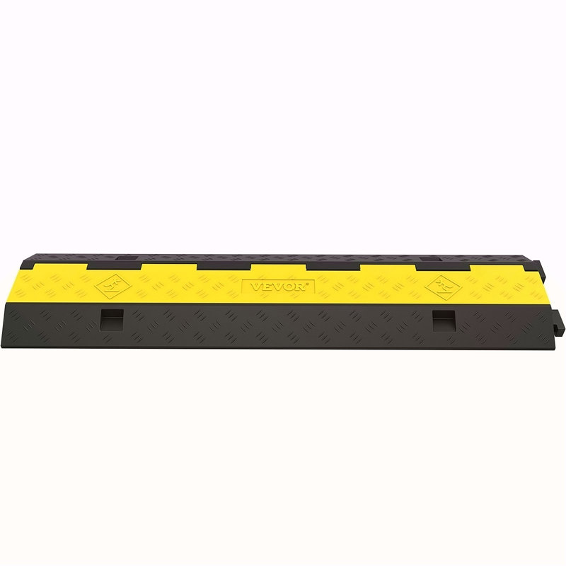 Rampe de protection de câble, 5 paquets de 2 canaux à bosse de vitesse, capacité de charge modulaire en caoutchouc de 11 000 lb, protection de câble en caoutchouc