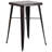 Gyeong 23.75'' Square Metal Indoor-Outdoor Bar Table Set with 2 Square Seat Stools-22109159