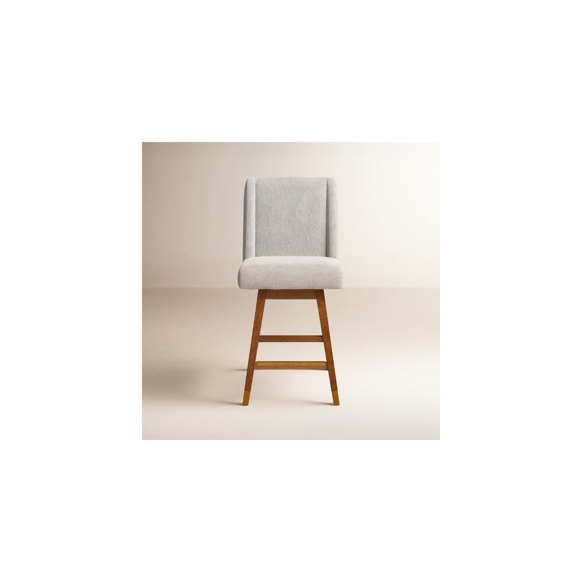 Albemarie Swivel Stool, Brown, Taupe Performance, Counter Stool (26” Seat Height)