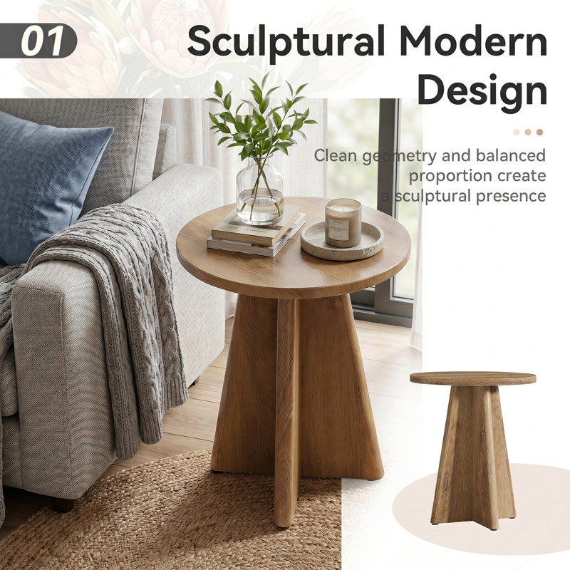 Pedestal Side Table Set, 2