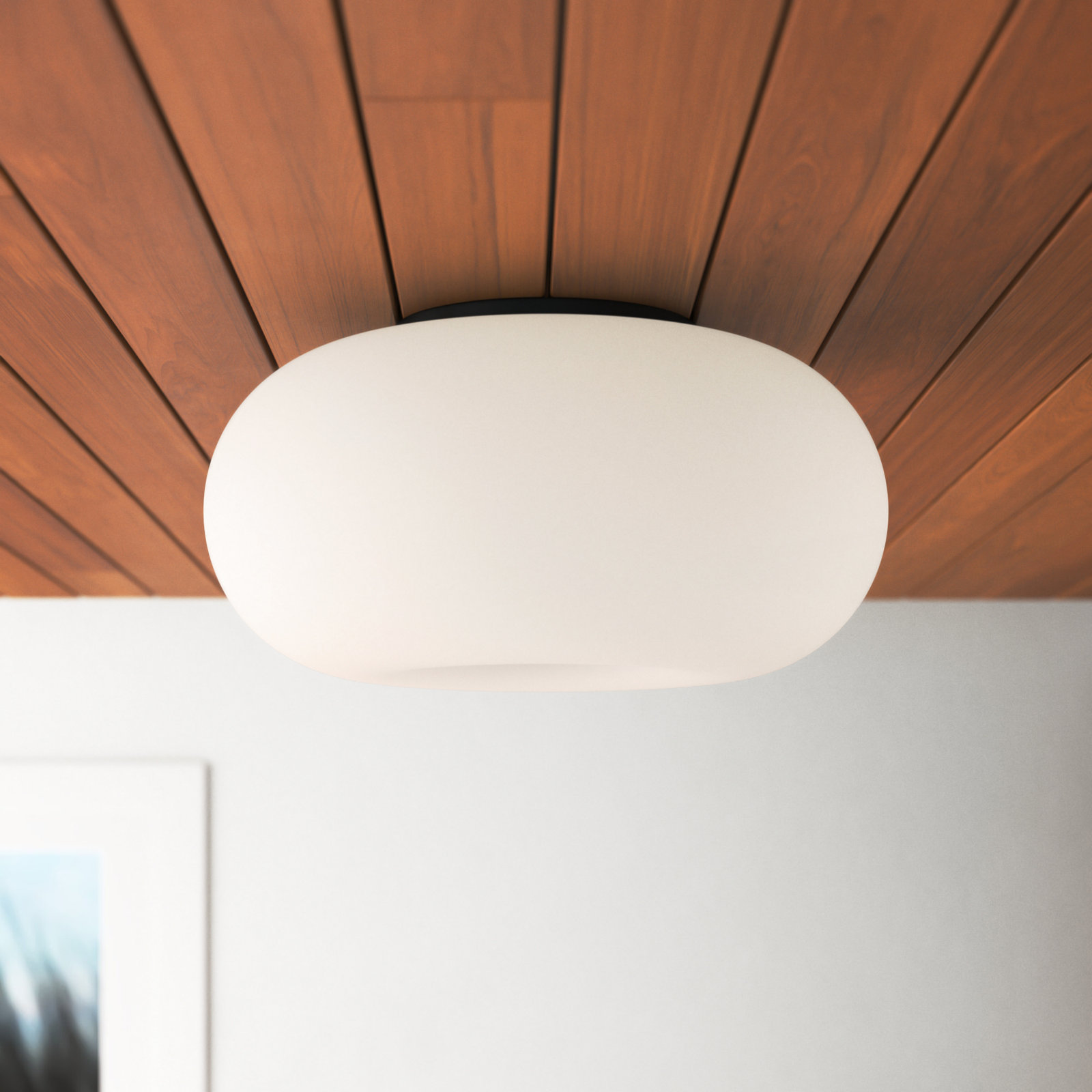 Bedina 2 Light Glass Semi Flush Mount, 8.06" H x 14.69" W x 14.69" D