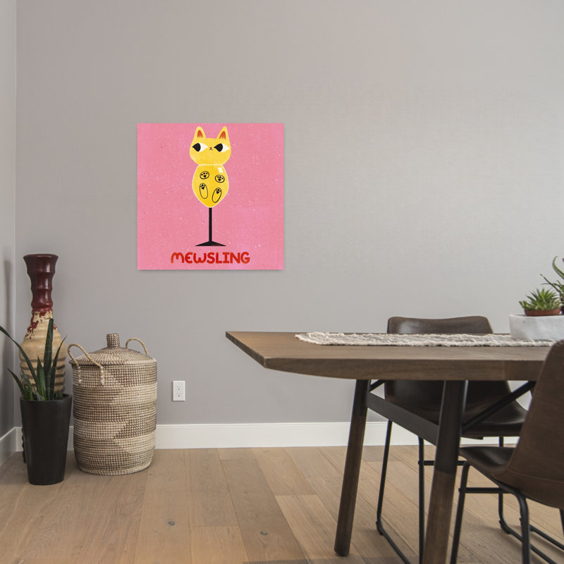 Art contemporain rétro, art de chat, H 24 po x l 24 po