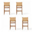 Chaise d'appoint en noyer massif (ensemble de 4)-2070252832-2070252891