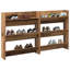 Wall Shoe Cabinets With Shelf 2 Pcs Engineered Wood-487293029