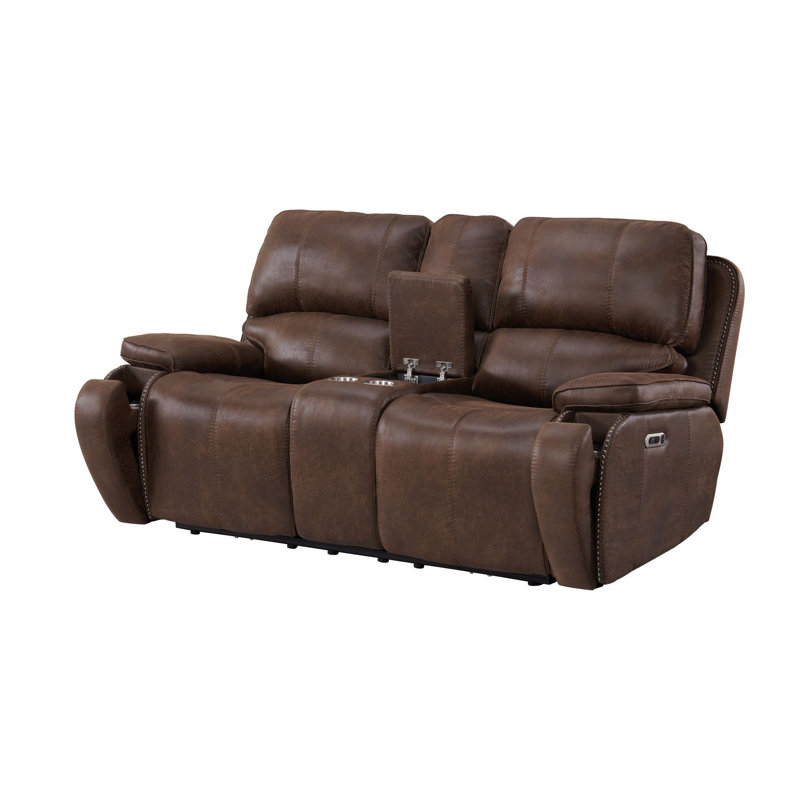 Causeuse inclinable 80 po Murdocca, Polyester à 100 % de couleur brune