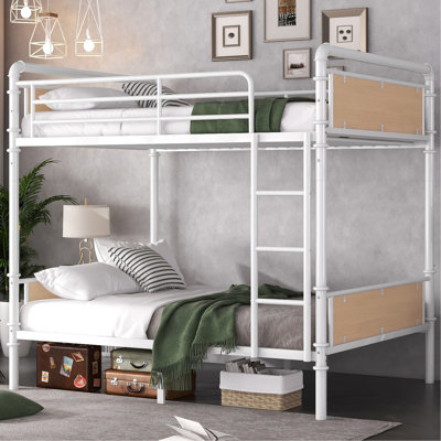 Lit superposé simple TG au-dessus de simple TG avec conception détachable et garde-corps pour un gain de place et de durabilité