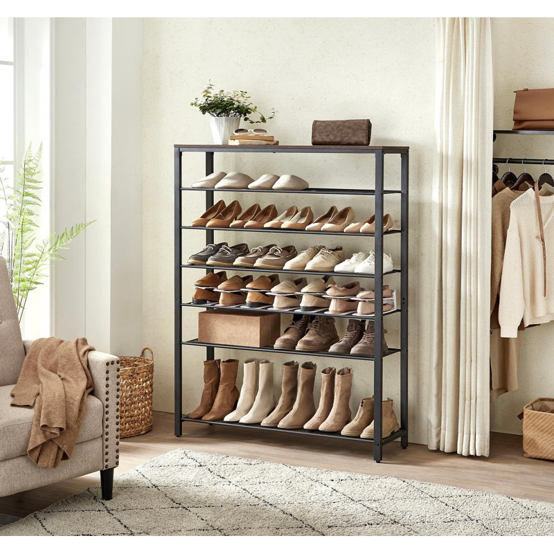 8 Tier 40 Pair 39.4'' W Shoe Rack Storage, 59.8'' H X 39.4'' W X 11.8'' D
