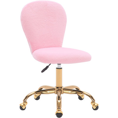 Chaise de bureau en fausse fourrure pour enfants
