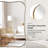 Contemporary Dual Concave Edge Scalloped Rectangle Bathroom Vanity Mirror | Stainless Steel Frame-1983549852-2001340845