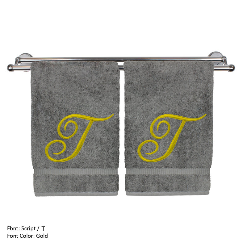 Super Plush Washcloth, Gray/Gold, T