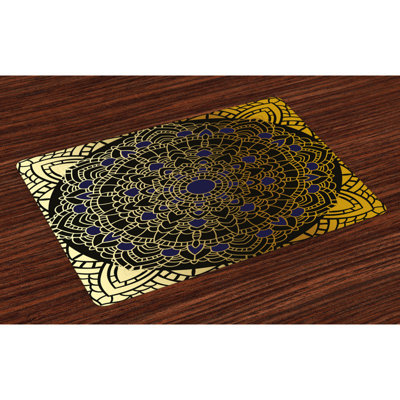 Mcclanahan Mandala Lotus Inspired Design Placemat