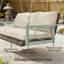 Banc de patio extérieur avec porte-gobelet