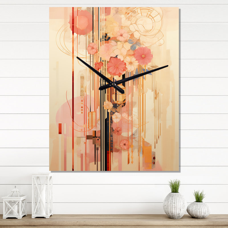 Horloge murale rétro Vintage Boho, H 40 po x l 30 po x P 1 po