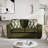 Roundhill Furniture Marvella Living Room Sofa and Loveseat Set with Mosswood Chenille Upholstery and Textured Accent Pillows