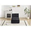 Méridienne simple à mémoire de forme compressée en velours côtelé pour salon, pour animaux de compagnie, sans assemblage, mobile, rembourrage élevé, personnalisable, noir noir, expérience confortable-520950970