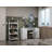 Chukri Desk with Drawer 53" + Ladder Shelf Standing Bookcase-1496156329