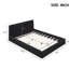 Grand lit plateforme tapissier, noir-129460313
