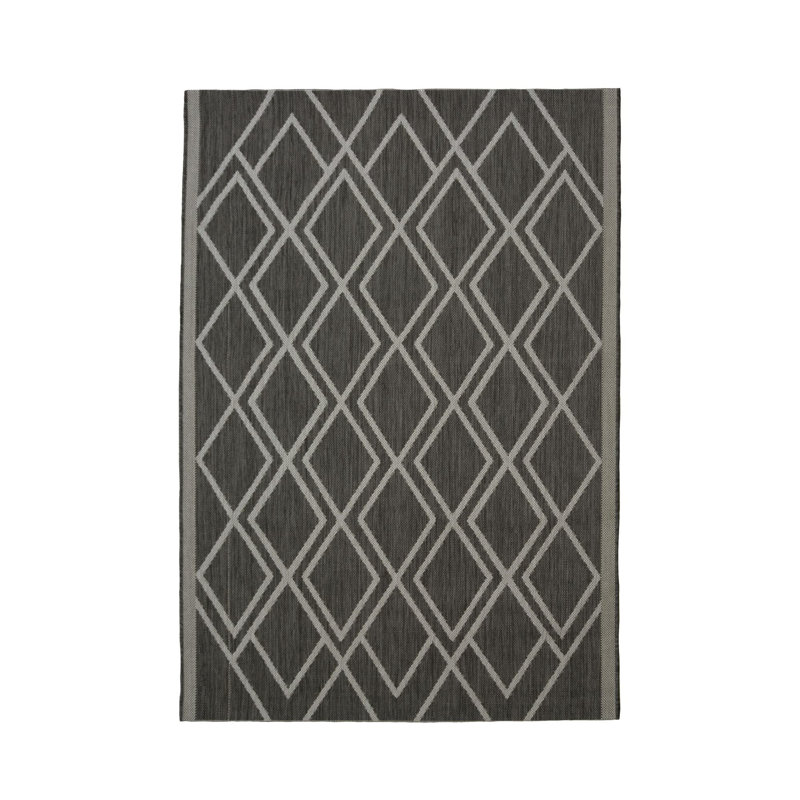 Demarcio Geometric Indoor / Outdoor Area Rug, Rectangle 6'8" x 12'6"