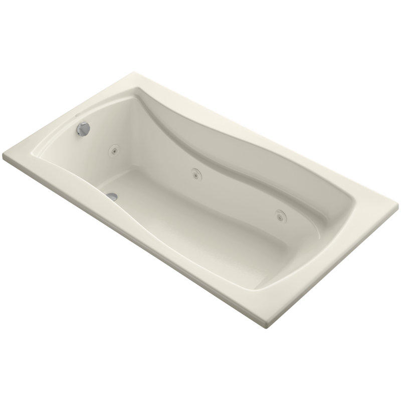 Mariposa 66" x 35.875" Whirpool Bathtub, Almond