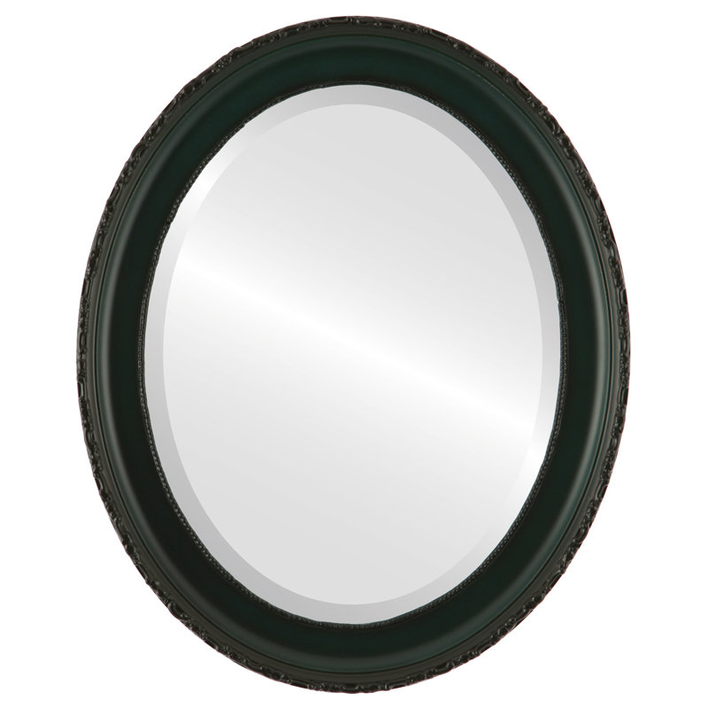 Miroir décoratif biseauté Reposa, H 18,63 po x l 14,63 po, Vert foncé