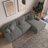 Milbrey 3 - Piece Upholstered Light Gray Corduroy Modular Sectional Sofa with Pillow Back and Solid Wood Legs-640565356-640565355
